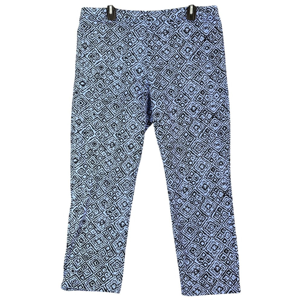 Orvis Boho Ankle Pants Womens‎ XL Tribal Diamond Print Casual Loungewear Resort